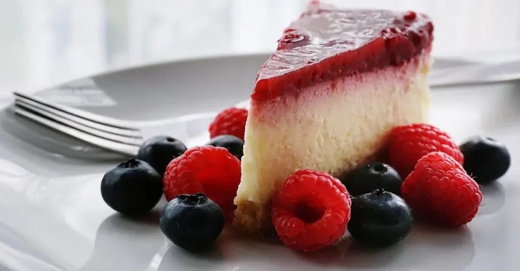 Cheesecake met blauwe bessen recept | Heerlijk & Simpel