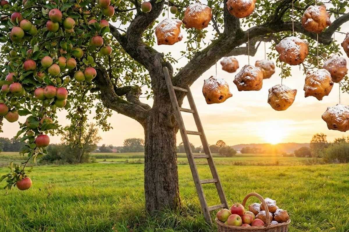 oliebollen met appel en kaneel